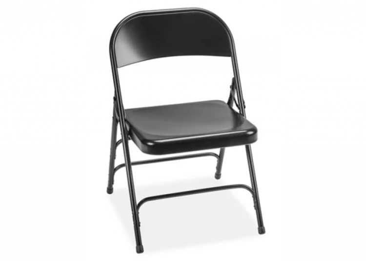 Black Metal Folding Chair