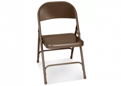 Brown Metal Folding Chair