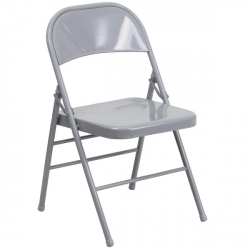 Grey Folding Metal Chair