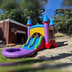 IMG 4918 1749603803 Jelly Bean Castle Bounce House with Dual Lane Water Slide an