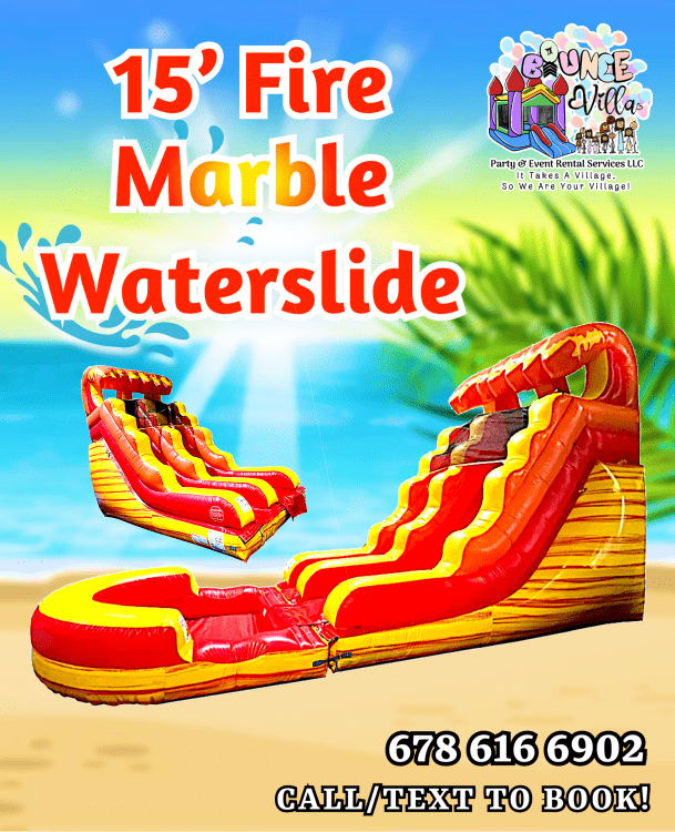 15’ Fire Marble Waterslide